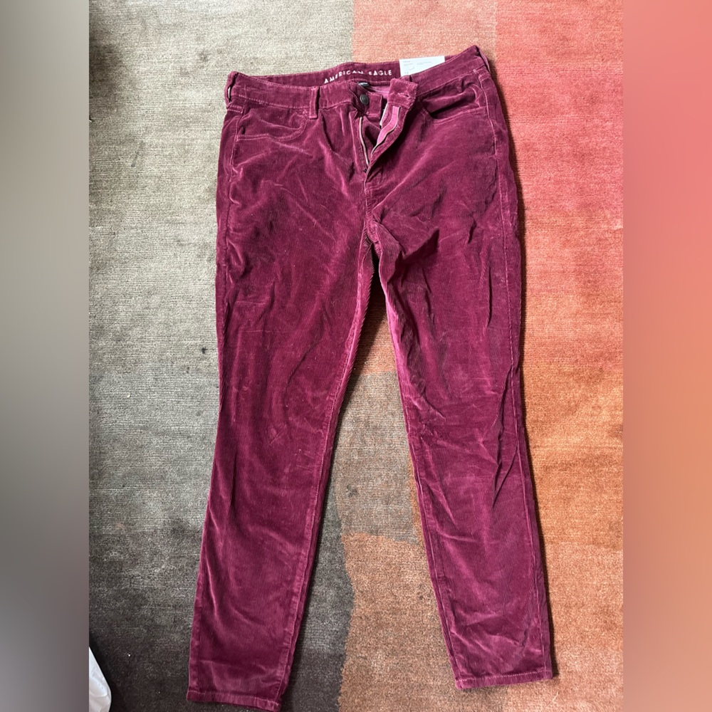NWT American Eagle Hi-Rise Stretch Corduroy Jegging Size 14